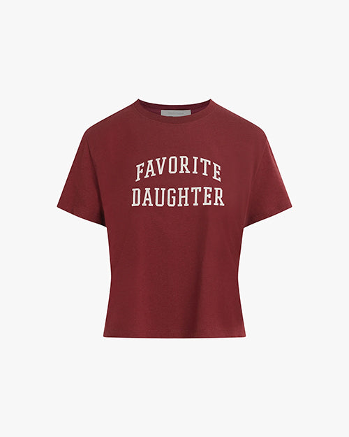 FAVORITE DAUGHTER | The Cropped Collegiate Tee | Sangria Nights | FINAL SALE