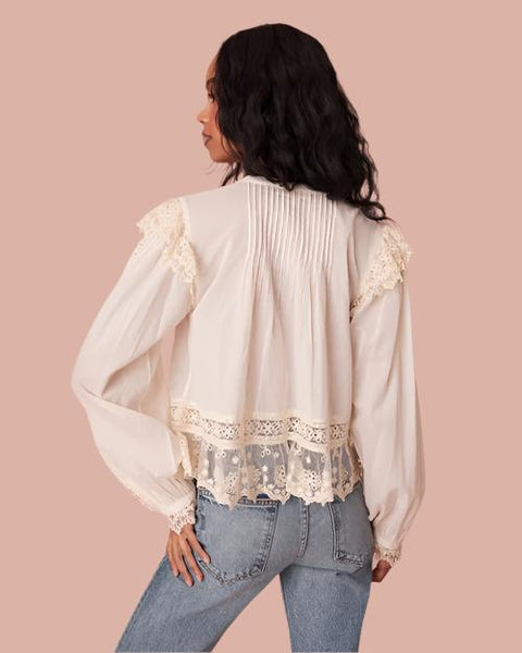 LoveShackFancy Suzanne Ruffle hot Top