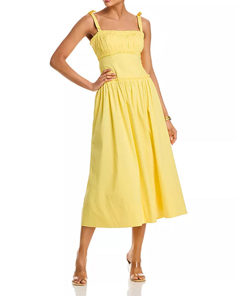 Cinq à Sept Women's Maslow Pleated Midi-Dress - Yolk
