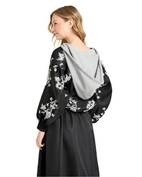 CINQ A SEPT | Wildflower Whimsy Ollie Jacket | Black & Ivory – 29