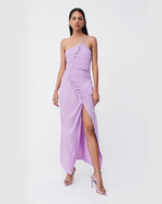 SUBOO | Andy Asymmetric Ruched Dress | Lavender