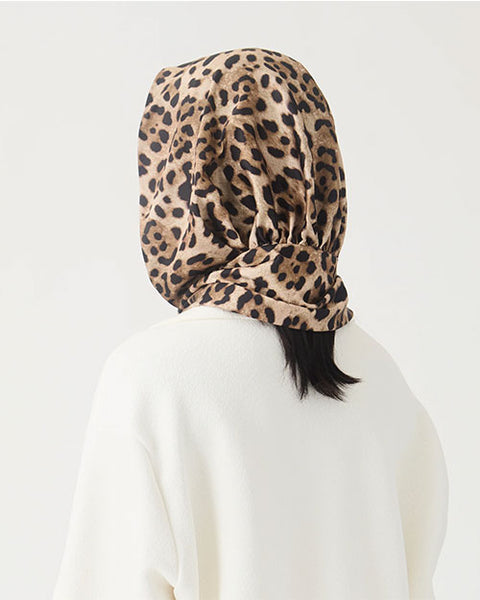 Eugenia Kim Silk Headband Leopard Print Elastic Back Cheetah Animal Eugenia Kim x REVOLVE Head Scarf in Leopard | REVOLVE main image 2