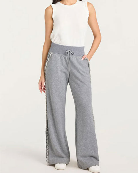 CINQ A SEPT | Ruffle Rhinestone Heather Maddie Pant | Heather Grey