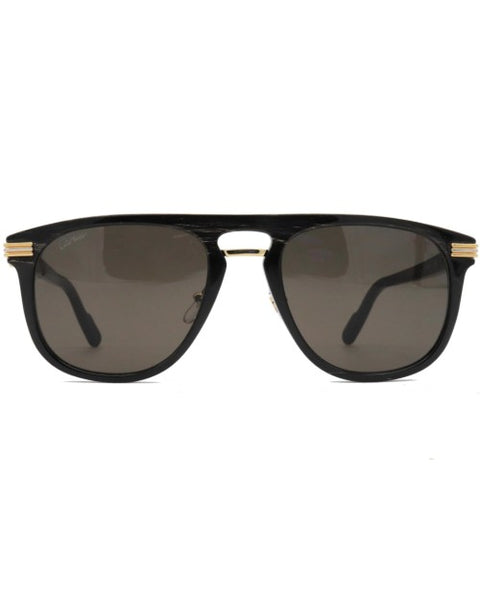 CARTIER Black Buffalo Horn Man Sunglasses 29 North