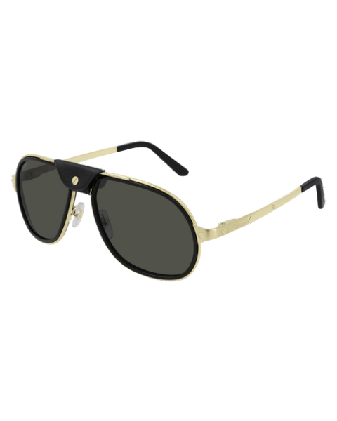 Cartier Men's Santos Evolution Half-Rim Aviator Sunglasses