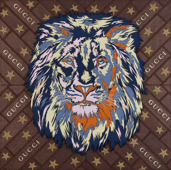 STEPHEN WILSON STUDIO | Gucci Strength Lion | 26" x 26"