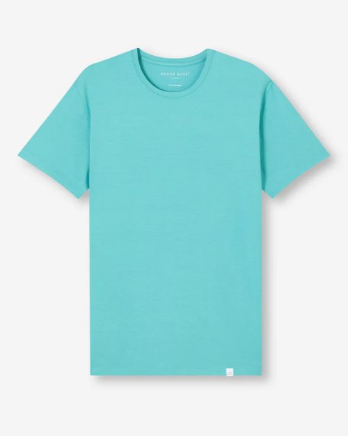 Mans short sleeve plain turquoise t-shirt