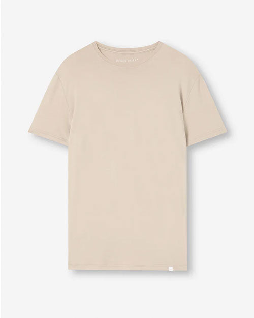 Beige t-shirt designed for casual wear.