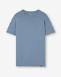 A blue t-shirt with a crew neck, perfect for everyday use.