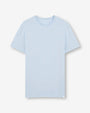 Light blue T-shirt made from soft, breathable stretch micro modal fabric.