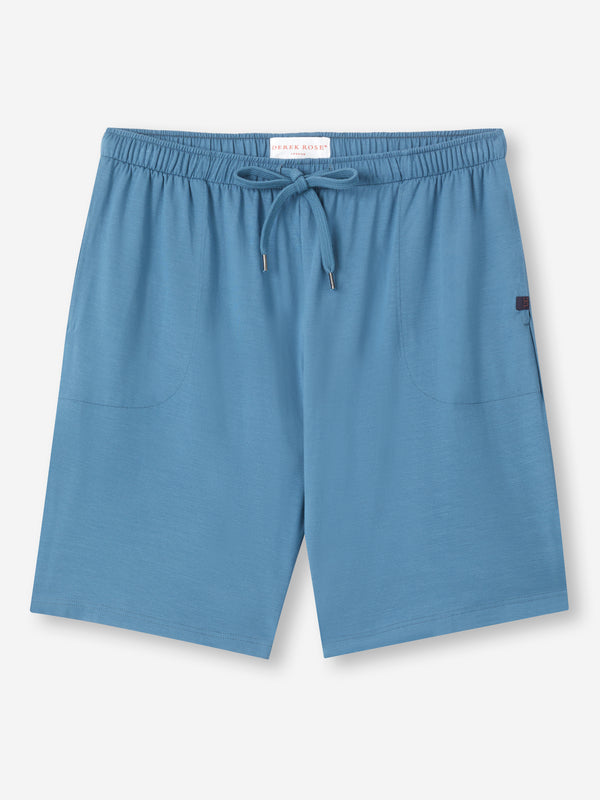 DEREK ROSE | Basel 18 Micro Modal Stretch Shorts | Steel Blue