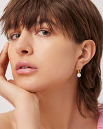 JENNY BIRD | Nova Huggies Earrings | Gold & Pearl