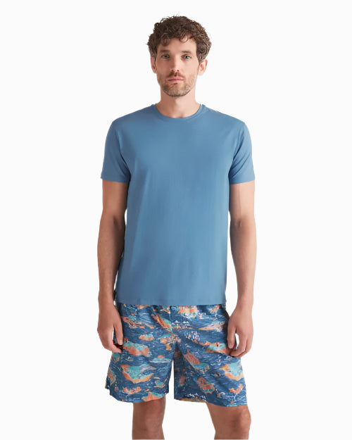 DEREK ROSE | Basel 18 Micro Modal Stretch Shirt | Steel Blue