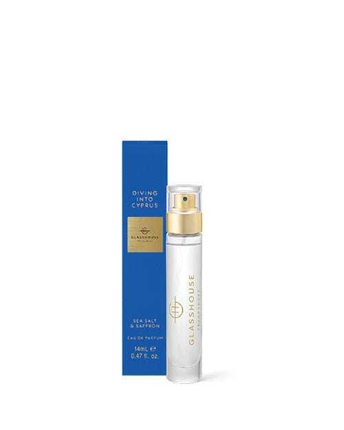 GLASSHOUSE FRAGRANCES | Diving Into Cyprus Eau de Parfum | Sea Salt & Saffron | .47oz