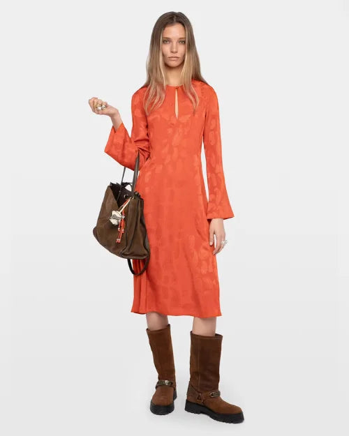 ZADIG & VOLTAIRE | Randon Silk Dress | Tangerine