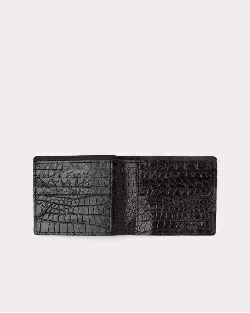 LUCCHESE | Hipster Wallet - American Alligator | Black