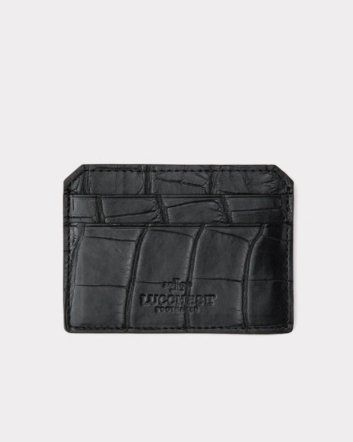 LUCCHESE | Card Case - American Alligator | Black