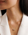 SYDNEY EVAN | Small Stone Heart Shaped Burst Flower Necklace | Gold & Diamond