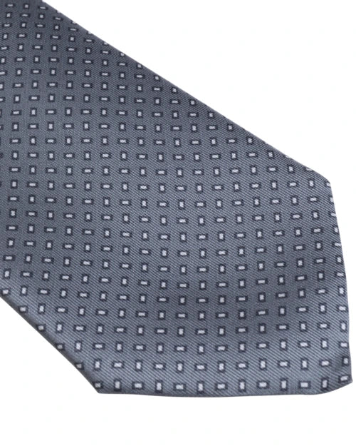 STENSTROMS | Patterned Silk Tie | Grey