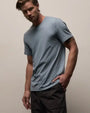 JAMES PERSE | Short Sleeve Crew Neck Shirt | Bluestone Pigment