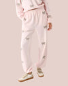 LoveShackFancy | Women's Lillia Crystal Bow Fleece Sweatpant | Icicle Pink