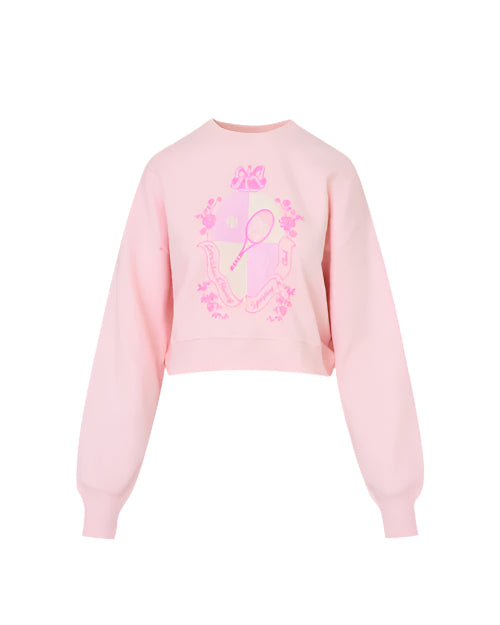 LoveShackFancy | Aneria Cropped Tennis Pullover | Sunrise Blush