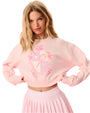 LoveShackFancy | Aneria Cropped Tennis Pullover | Sunrise Blush