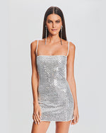 RETROFETE | Avanyah Knit Dress | White & Silver