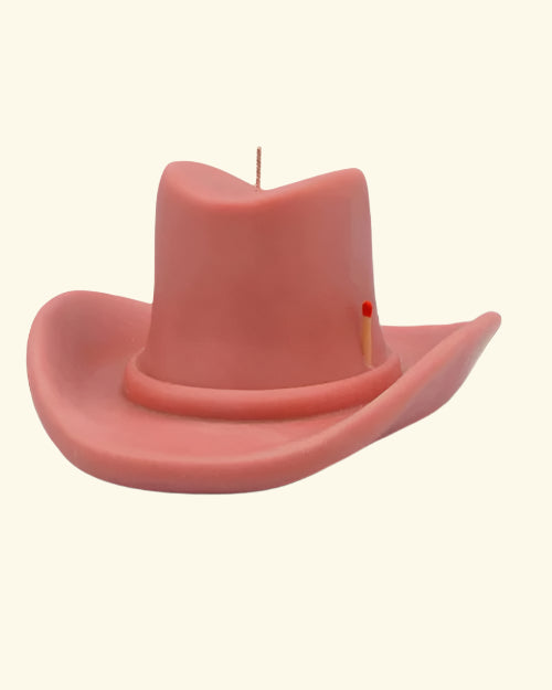 DAVIE OCHO | Belle Star Cowboy Hat Candle | Blush