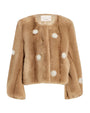 CINQ A SEPT | Pearl Coral Bubbles Faux Mink Benson Coat | Pewter
