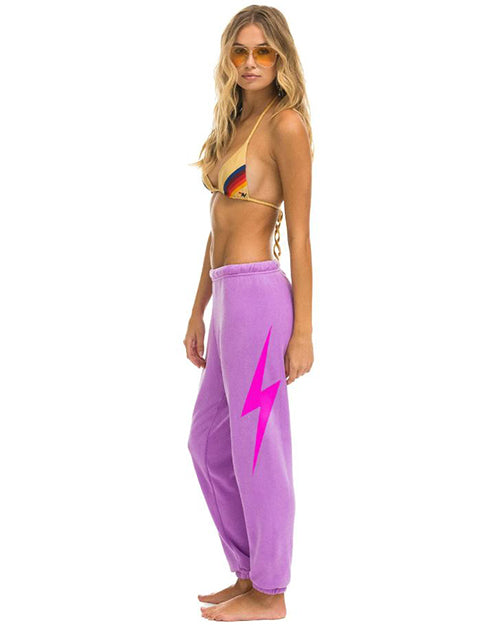 AVIATOR NATION | Bolt Sweatpants | Neon Purple/Pink