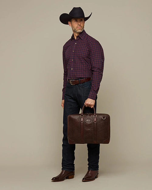 LUCCHESE | Everyday Briefcase | Chocolate