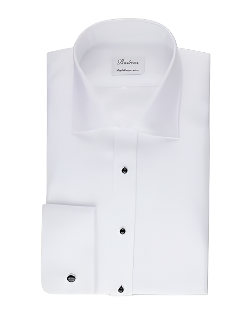 STENSTROMS | Fitted Body Button Down Shirt | White