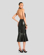 RETROFETE | Cassander Leather Skirt | Black