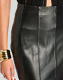 RETROFETE | Cassander Leather Skirt | Black