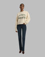 FAVORITE DAUGHTER | The Cropped Collegiate Sweatshirt | Gardenia & Emerald