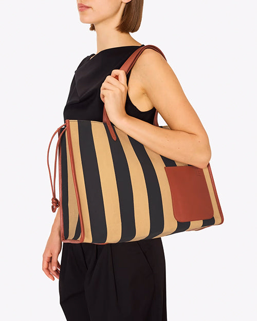 INOUI EDITIONS | Carrier Stripes Bag | Sand