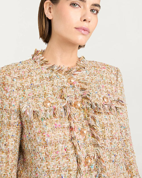 CINQ A SEPT | Adeline Boucle Clarise Jacket | Ochre Multi