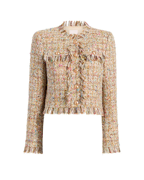 CINQ A SEPT | Adeline Boucle Clarise Jacket | Ochre Multi