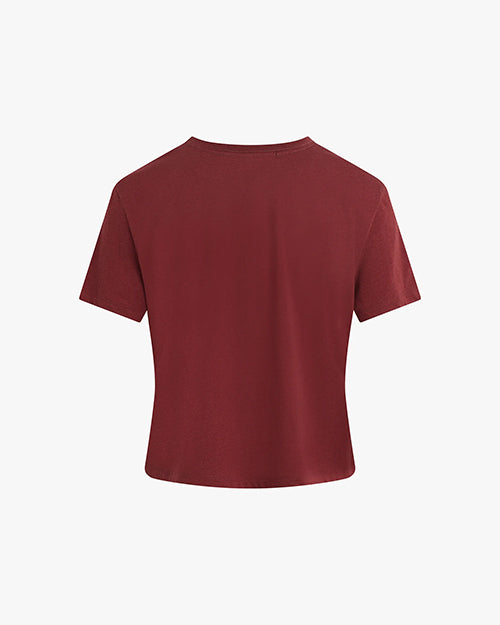 FAVORITE DAUGHTER | The Cropped Collegiate Tee | Sangria Nights