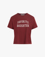 FAVORITE DAUGHTER | The Cropped Collegiate Tee | Sangria Nights