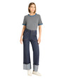 CINQ A SEPT | Denim Braided Tee Shirt | Heather Grey