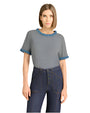 CINQ A SEPT | Denim Braided Tee Shirt | Heather Grey