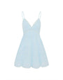 LoveShackFancy | Docila Heritage Cotton Mini Dress | Blue