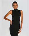 RETROFETE | Envy Embellished Knit Dress | Black