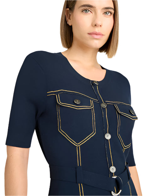 CINQ A SEPT | Elisha Cardigan Mini Dress | Navy