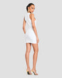 RETROFETE | Elison Rib Knit Dress | White & Gold