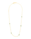 SUZANNE KALAN | Block Chain Station Link Necklace | Gold & Emerald