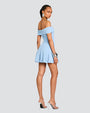 RETROFETE | Erica Knit Dress | Metallic Powder Blue