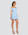 RETROFETE | Erica Knit Dress | Metallic Powder Blue